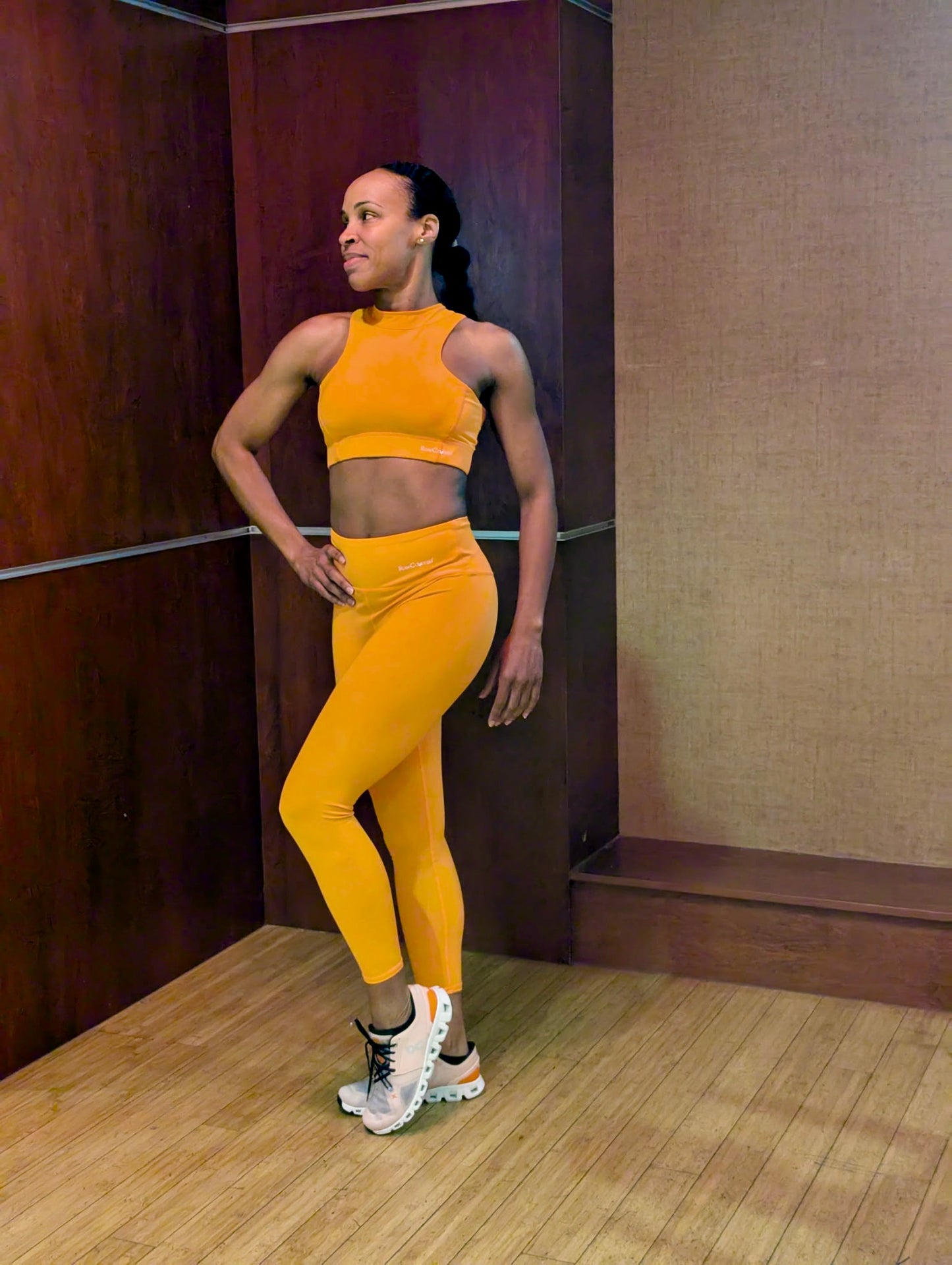 Zipper Back Tank Suit High Waist & Yoga Pants