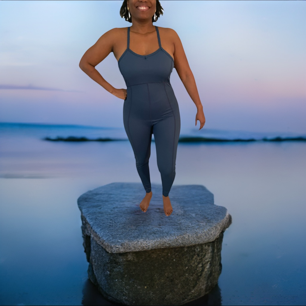 Deep Turquoise Yoga Bodysuit