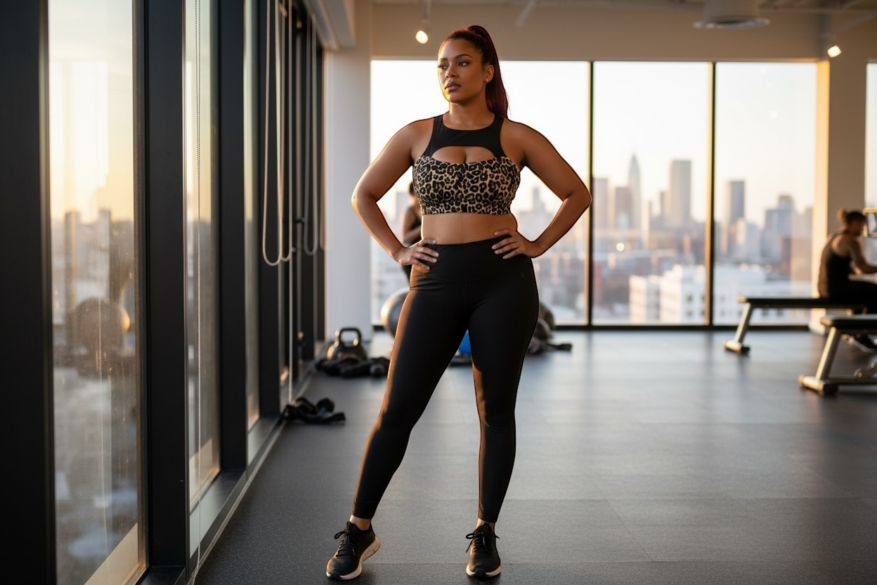 Leopard Sports Bra With Black Splice